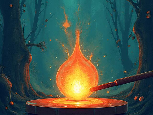 Portada del podcast 'Sopladores de Almas', con una ilustración de vidrio soplado y elementos abstractos que sugieren viento y forma